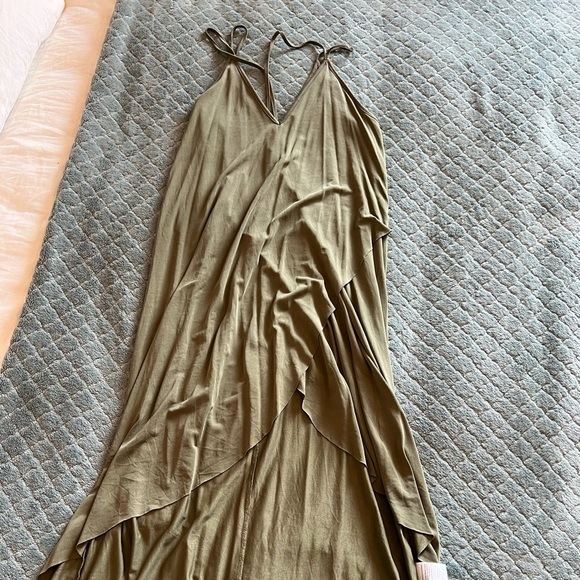 Lulu's Mood and Melody Olive Green High-Low Dress | LUSH - Picture 2 of 3